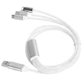 Pikkukuva 5 / 8: 3 in 1 Multi USB -latauskaapeli LED Virtaava Laturi Johto IOS/Type C/Micro Portille Värikäs Valo