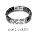 Miniatyrbillede 6 af 10: To My Son Armbånd Armbånd Mor og Søn Forever Linked PU Leath