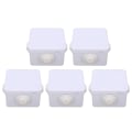 Miniatyrbilde 4 av 8: 5 stk. Vanntett kabelboks i plast med gummipropp IP55 Vanntett koblingsboks for ledninger