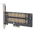 Miniatyrbild 4 av 8: Riser-kort SSD till PCIE SATA DualDisk Transfer Expansionskort för Windows OS X LINUX