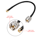 Miniatyrbilde 3 av 8: 20CM SMA PL259 Hann til UHF PL259 Hann Rett RF Pigtail Koaksialkabel Linje