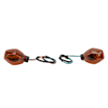 Miniatyrbilde 3 av 8: 2 stk Motorsykkel Foran Bak Blinklys Indikatorlampe Erstatning for Suzuki DL 1000 650 VStrom (gul)
