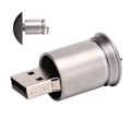 Miniatyrbillede 8 af 8: Unik Dåseformet U Disk Moderne Bærbar USB Flash Drive Messing Gul (128GB)