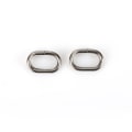 Miniatyrbillede 6 af 8: 100 stk. Ovale Splitringe i rustfrit stål, drejelig snap, fiskegrej-connector (5x8mm)
