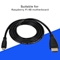 Pikkukuva 8 / 8: Micro-HDMI - HDMI -sovitinkaapeli 1440p/1080p/1080i/720p/480p, sopii Raspberry Pi 4B:lle