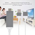 Miniatyrbillede 5 af 8: 3 Farver Telefon til HDMI Kabel til IOS Interface Digital AV Adapter 1080P Plug Play til IOS Android Hvid