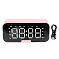 Miniatyrbild 1 av 8: Bluetooth Spegel Väckarklocka LED Digital Skärm Högt Ljud Multifunktionell Väckarklocka med Bluetooth Högtalare för Sovrum