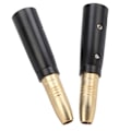 Miniatyrbillede 7 af 8: 2 stk. Audio Adapter XLR Han til Hun Mikrofon Højttaler Konverter Guldbelagt Stik