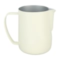 Miniatyrbillede 1 af 8: Coffee Latte Art Kander Bevel Design 450ml Rustfri Stål Mælkeskumningskande til Kaffe Mælk Hvid