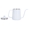 Miniatyrbillede 4 af 8: Kaffekedel Rustfrit Stål Mini Bærbar Hvid Tynd Tud Hæld Over Kedel til Rejser Camping Te Kaffe