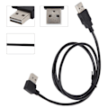 Miniatyrbilde 5 av 8: USB Datakabel Albue til Rett Hannkontakt Konvertering Harddisk Boks Forlengelsesledning 1m