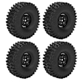 Miniatyrbild 5 av 8: 4st 1.9 Tum Hjul Fälg Gummidäck RC Tillbehör Passar Axial 1/10 RC Crawler 120mm
