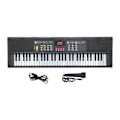Miniatyrbillede 1 af 8: Keyboard Klaver Instrument 61 Tangenter Elektrisk Digital Multifunktionel med Mikrofon MQ6186