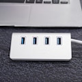 Miniatyrbillede 5 af 8: Aluminiumslegering 4 Porte USB3.0 Hub Høj Hastighed Computer/Laptop Splitter Adapter