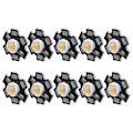 Miniatyrbillede 4 af 8: 10 stk. Ultra Bright LED Chip 3V DIY Lysperler til Loftslampe Downlight Lommelygte Bordlampe Varmt Lys 3000K 3W