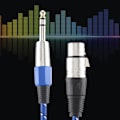 Miniatyrbillede 5 af 8: 6,35 mm Skærmet Bil Audio Linje Modificeret Interconnect Kabel 1,8 m (Blå)