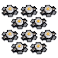 Miniatyrbillede 5 af 8: 10 stk. Ultra Bright LED Chip 3V DIY Lysperler til Loftslampe Downlight Lommelygte Bordlampe Varmt Lys 3000K 3W