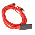 Pikkukuva 7 / 8: TypeC - High Definition Multimedia Interface -sovitinkaapeli USB 3.1 Puhelimesta TV:seen Latausjohto (Punainen)