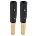 Miniatyrbillede 1 af 8: 2 stk. Audio Adapter XLR Han til Hun Mikrofon Højttaler Konverter Guldbelagt Stik