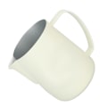 Miniatyrbillede 5 af 8: Coffee Latte Art Kander Bevel Design 450ml Rustfri Stål Mælkeskumningskande til Kaffe Mælk Hvid