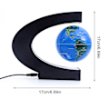 Miniatyrbilde 3 av 8: Magnetisk Levitasjonsglobus Innebygd LED Frostet Tekstur C-formet 3in 12V 1A Magnetisk Levitasjonsglobus Ornament for Leke