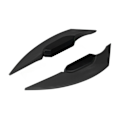 Miniatyrbilde 2 av 8: 1 Par Motorsykkel Sidevinger Aerodynamisk Ving Spoiler Universal for Motorsykkel Elektriske Sykler Svart