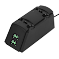 Pikkukuva 2 / 8: 2 in 1 USB Kaksoislataustelakka Latausasema PS4-ohjaimelle LED-valolla