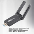 Pikkukuva 8 / 8: Dual Antenna USB 3.0 WiFi Langaton Verkkokortti 1300Mbps Levykkeellä