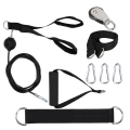 Miniatyrbillede 5 af 8: Fitness DIY Træk System Reb Arm Styrke Triceps Kabel med Hjul Tilbehør Fitness Kit