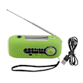 Miniatyrbild 1 av 8: Nödradiotyp C Portabel IPX3 Vattentät Handvev Solradio med 5 lysdioder Ficklampa för Utomhuscamping Grön