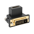 Miniatyrbilde 8 av 8: 90° Adapter HD Multimedia Interface Hunn til DVI Hann Konverter for Skjerm Grafikk