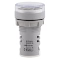 Miniatyrbillede 1 af 8: Rund LED Signallampe AC Digital Display Voltmeter Indikator (hvid)