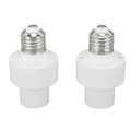 2 st Smart Light Socket Trådlös Röststyrning E27 Skruvport 100V-250V Vit