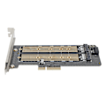 Miniatyrbillede 6 af 8: Riser Card SSD til PCIE SATA DualDisk Transfer Udvidelseskort til Windows OS X LINUX