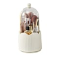 Miniatyrbillede 4 af 8: Makeup Børsteholder Transparent Støvtæt 360 Grader Roterbar Børste Opbevaringsboks Gul