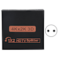 Miniatyrbillede 1 af 8: High Definition Multimedia Interface Splitter 4Kx2K 1‑Indgang 2‑Udgang Computertilbehør 100‑240VEU Stik