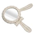 Miniatyrbilde 8 av 8: Dekorativt Speil Hvit Kaninformet Retro HD Rattan Speil for Baderom Soverom