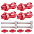 Pikkukuva 6 / 8: 12 kpl 1/10 - 1/8 RC-automallin osa Alumiiniseos 12 mm - 17 mm pyörännavan sovitin kytkin Punainen