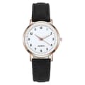 Damklockor Små Kvarts Analog Armbandsur Casual Läder Black