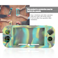 Miniatyrbild 7 av 8: Kamouflage ABS Spelkonsol Skyddsfodral med Grepp Halkskyddstillbehör för Switch Lite