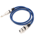 Miniatyrbillede 7 af 8: 6.5 TS til Hun 6.35 Lydkabel XLR Mikrofon Guitar Iltfrit Kobber til Mixer (1m 3.3ft)
