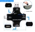Miniatyrbillede 3 af 5: USB C-tester, 2-i-1 Type C USB-tester Farveskærm IPS Digital Multimeter, Spænding, Strøm, Effekt, Temperatur