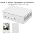 Miniatyrbillede 8 af 8: ABS Kabinet 3 stk. Køleplader Kabinetboks Passer til Raspberry Pi 4 Sort Hvid Transparent (Hvid)