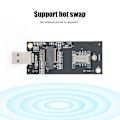 Pikkukuva 8 / 8: (M.2) KEY B - USB3.0 -sovitinkortti M.2 -korttimoduulilevy SIM-korttipaikalla