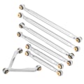 Miniatyrbillede 2 af 8: Linkage Trækstangssæt til Axial SCX24 C10 1/24 RC Bil Skal Dele Affjedring Link Sølv