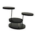 Miniatyrbillede 3 af 8: Rund Smykke Display Stand Multi Lag Ring Display Riser Stand Kage Dessert Rack Fest Dekorative Hylder 3 Lag Sort
