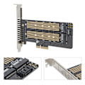 Miniatyrbillede 8 af 8: Riser Card SSD til PCIE SATA DualDisk Transfer Udvidelseskort til Windows OS X LINUX