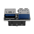 Pikkukuva 1 / 8: 20-nastainen USB 3.0 -adapteri 19-nastainen jakaja-muunnin 2-porttinen A-naarasliitin emolevy