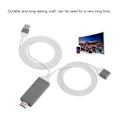 Miniatyrbillede 4 af 8: 3 Farver Telefon til HDMI Kabel til IOS Interface Digital AV Adapter 1080P Plug Play til IOS Android Hvid