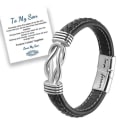 Miniatyrbild 10 av 10: To My Son Armband Armband Mother and Son Forever Linked PU Leath